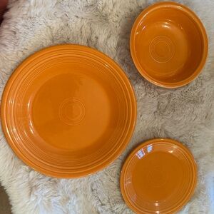 Orange Ceramic Dinnerware Set